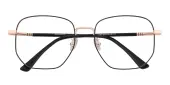 Polygon Eyeglasses, Full Frame Black Metal|TR90 - FM1817