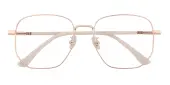 Polygon Eyeglasses, Full Frame Rose Gold Metal|TR90 - FM1818