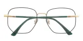 Polygon Eyeglasses, Full Frame Green Metal|TR90 - FM1819