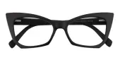 Cat Eye Eyeglasses, Full Frame Black TR90 - FP2573