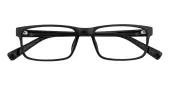 Rectangle Eyeglasses, Full Frame Black TR90 - FP2576