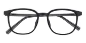 Square Eyeglasses, Full Frame Black TR90|Silica-gel - FP2653