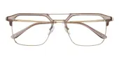 Aviator|Browline Eyeglasses, Full Frame Champagne/Golden TR90|Metal - FP2658
