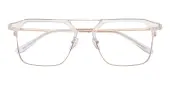 Aviator|Browline Eyeglasses, Full Frame Crystal/Golden TR90|Metal - FP2659