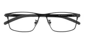 Rectangle Eyeglasses, Full Frame Black Titanium - FT0602