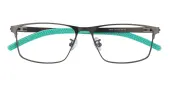 Rectangle Eyeglasses, Full Frame Gunmetal Titanium - FT0603