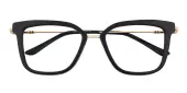 Cat Eye Eyeglasses, Full Frame Black Plastic - FZ2009