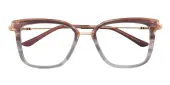 Cat Eye Eyeglasses, Full Frame Multicolor Plastic - FZ2010