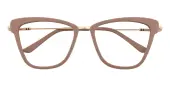 Cat Eye Eyeglasses, Full Frame Brown Plastic - FZ2014