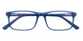 Rectangle Eyeglasses, Full Frame Blue Plastic - FZ2017