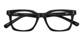 Rectangle Eyeglasses, Full Frame Black Plastic - FZ2022
