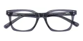 Rectangle Eyeglasses, Full Frame Gray Plastic - FZ2024