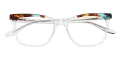 Cat Eye Eyeglasses, Full Frame Crystal/Multicolor Plastic - FZ2027
