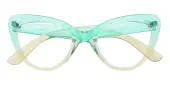 Cat Eye Eyeglasses, Full Frame Green TR90 - FP2666