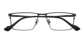 Rectangle Eyeglasses, Full Frame Black Titanium - FT0630