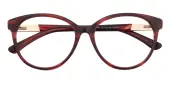 Oval|Cat Eye Eyeglasses, Full Frame Burgundy Plastic - FZ2041