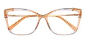 Cat Eye Eyeglasses, Full Frame Orange TR90|Metal - FP2699