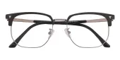 Square|Browline Eyeglasses, Full Frame Black/Gunmetal TR90|Metal - FP2703