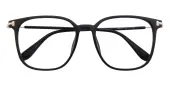 Square Eyeglasses, Full Frame Black Metal|TR90 - FP2679