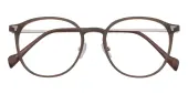 Round Eyeglasses, Full Frame Brown Metal|TR90 - FP2682
