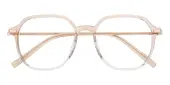 Polygon Eyeglasses, Full Frame Champagne TR90 - FP2686