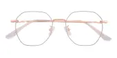Polygon Eyeglasses, Full Frame Gray Metal - FM1840