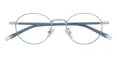 Oval Eyeglasses, Full Frame Blue Metal - FM1810
