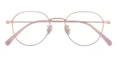 Polygon Eyeglasses, Full Frame Rose Gold Metal - FM1823