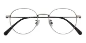 Round Eyeglasses, Full Frame Gunmetal Metal - FM1824