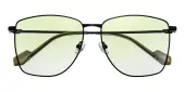 Square Sunglasses, Full Frame Black Metal - SUP1429