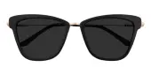 Cat Eye Sunglasses, Full Frame Black Plastic - SUP1436