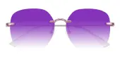 Polygon Sunglasses, Rimless Frame Purple Metal - SUP1453