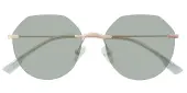 Polygon Sunglasses, Rimless Frame Golden Metal - SUP1457