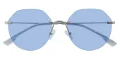 Polygon Sunglasses, Rimless Frame Silver Metal - SUP1458