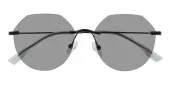 Polygon Sunglasses, Rimless Frame Black Metal - SUP1459