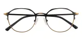 Polygon Eyeglasses, Full Frame Bronze Metal - FM1852