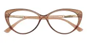 Cat Eye Eyeglasses, Full Frame Champagne TR90 - FP2711