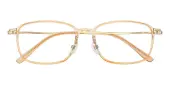 Rectangle Eyeglasses, Full Frame Orange TR90|Metal - FP2714