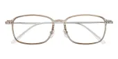 Rectangle Eyeglasses, Full Frame Champagne TR90|Metal - FP2715