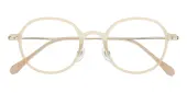 Round Eyeglasses, Full Frame Cream TR90|Metal - FP2723