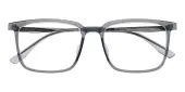 Rectangle Eyeglasses, Full Frame Gray TR90|Metal - FP2726