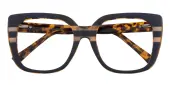 Cat Eye|Square Eyeglasses, Full Frame Tortoise TR90 - FP2728