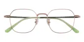 Polygon Eyeglasses, Full Frame Rose Gold Titanium - FT0645
