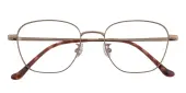 Polygon Eyeglasses, Full Frame Golden Titanium - FT0652