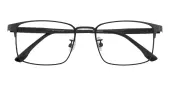 Rectangle Eyeglasses, Full Frame Black Titanium - FT0658