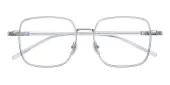 Square Eyeglasses, Full Frame Crystal/Silver Plastic - FZ2043