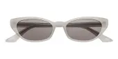Cat Eye Sunglasses, Full Frame Gray Plastic - SUP1463