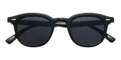 Round Sunglasses, Full Frame Black Plastic - SUP1471