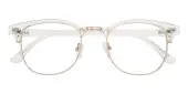 Oval|Browline Eyeglasses, Full Frame Crystal/Golden TR90|Metal - FP2522