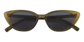 Cat Eye Sunglasses, Full Frame Brown Plastic - SUP1478